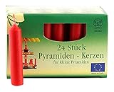 1,4x7cm Idena Pyramidenkerzen 1,4x7cm 24st. rot, Wachs, 10.5x13.6x2.7 cm