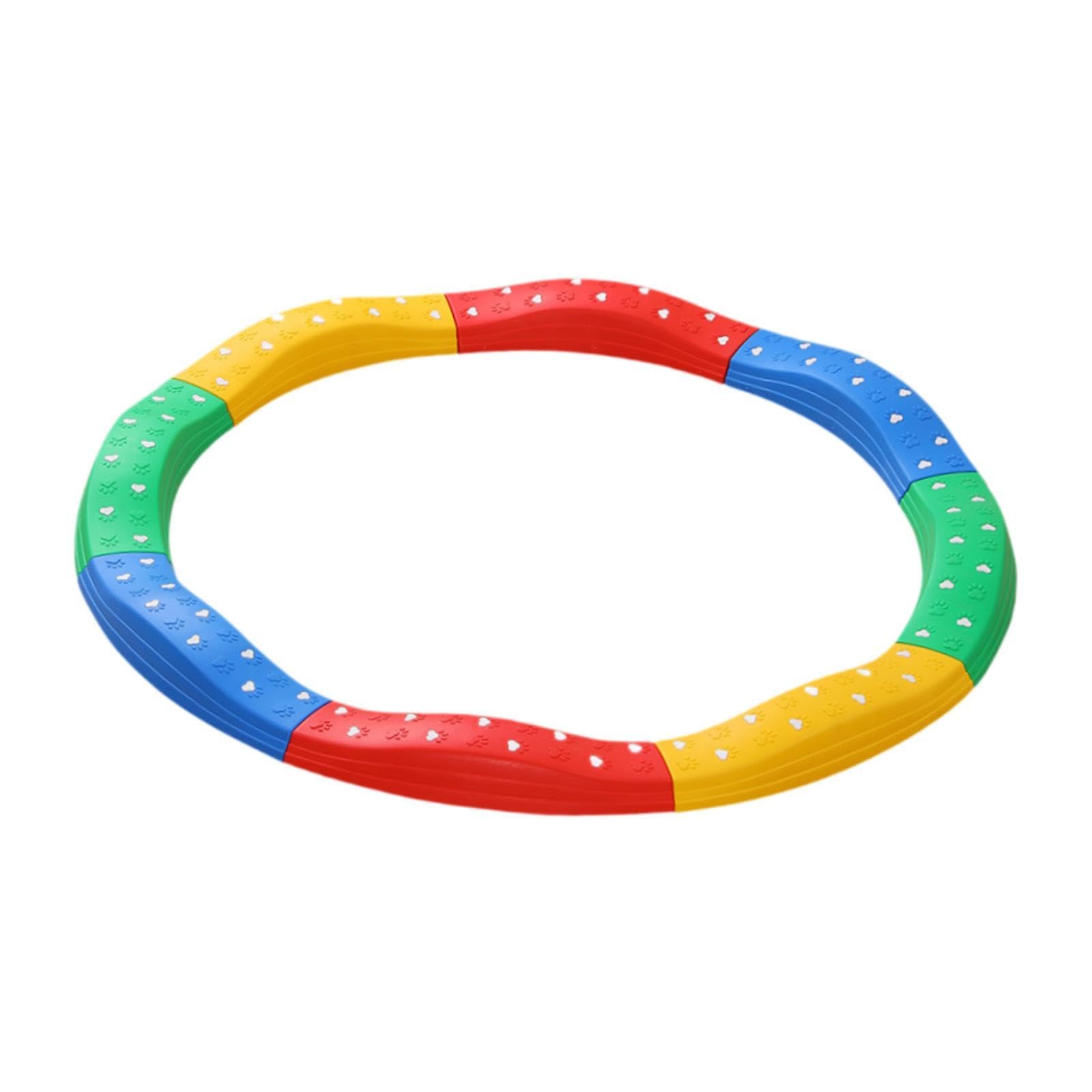 Trave di Equilibrio Giocattolo per Bambini, Percorso a Ostacoli per Interni Ed Esterni, 8 Pezzi Arcobaleno