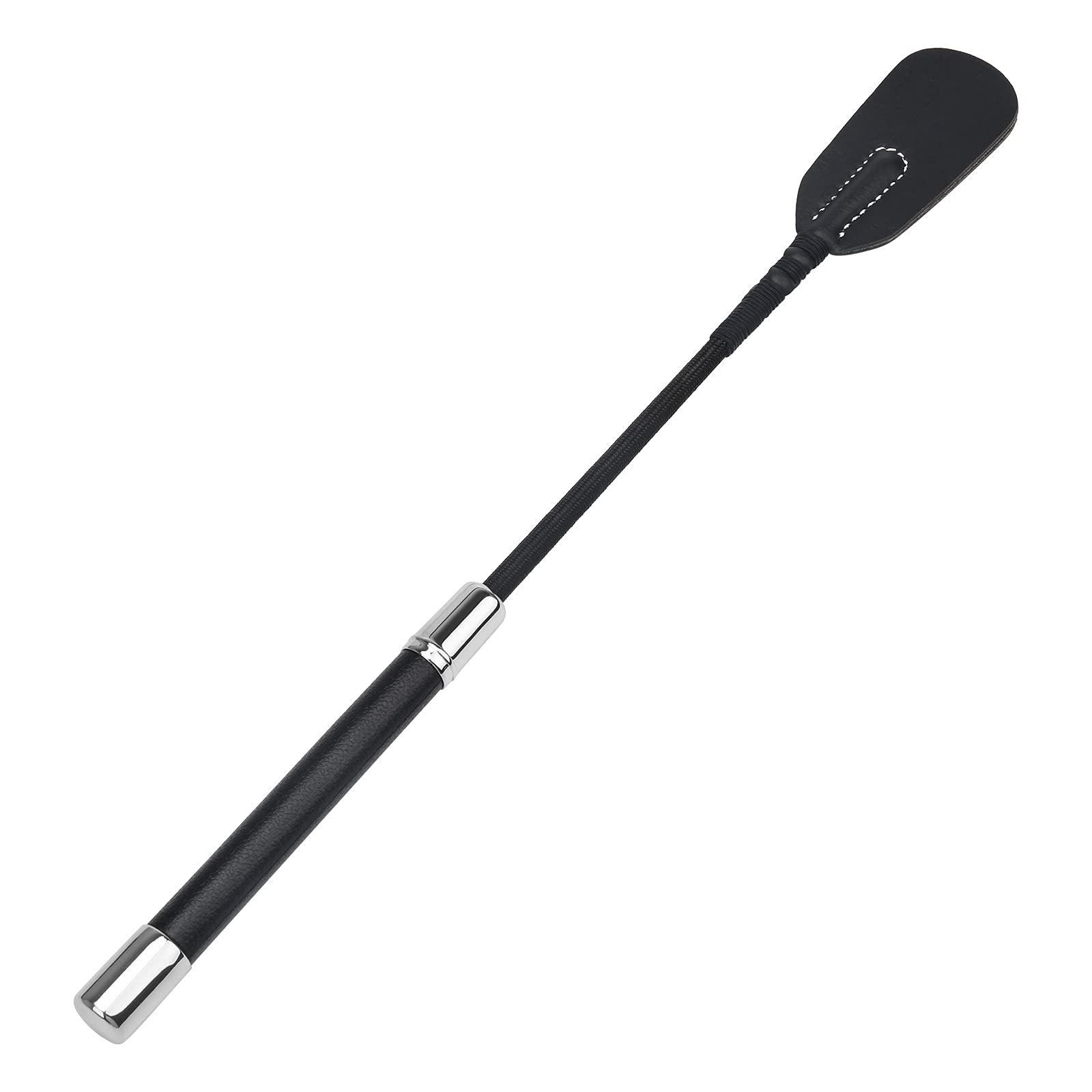 35cm Horse Riding Crop, Black Faux Leather Horse Whips for Horse Outdoor Training