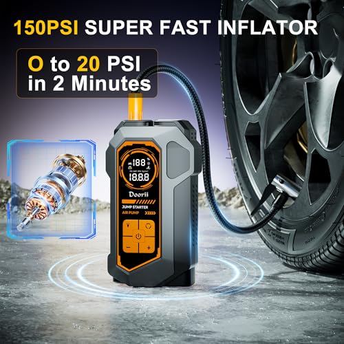 Doorii 8000A Jump Starter with Air Compressor