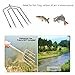 Cyfie Stainless Steel Fishing Gig Gaff Hook with 8mm Screw, Harpoon Hook for Hunting Fish Flounder Frog Gig in Pond River Lake, Capable for Fishing Gaff Gig Pole (5 Prong with 8mm Screw)