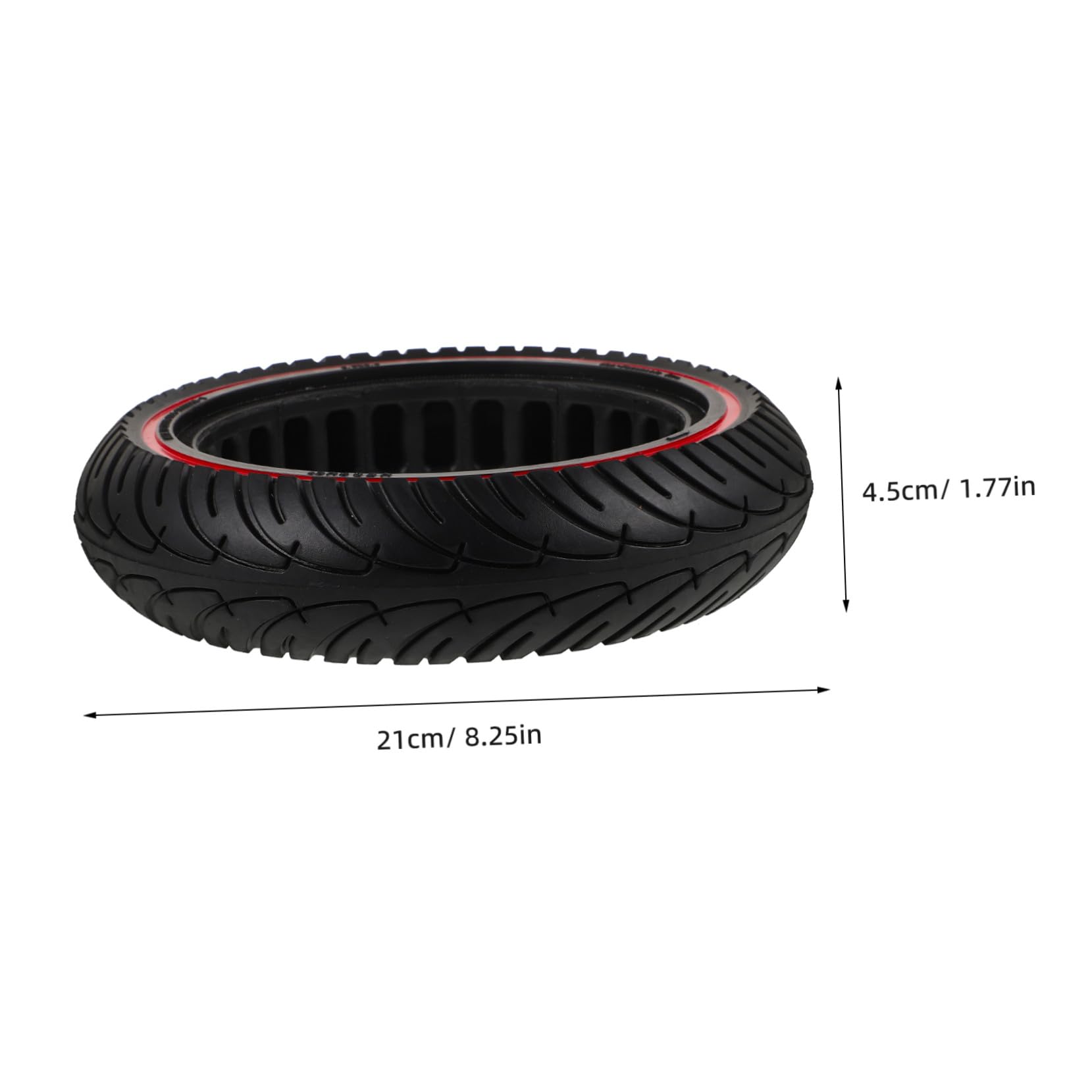 Pneu Plein Trottinette Électrique Roue de Remplacement Antidérapante et Solide pour Scooter Électrique Pro Pneu Non Gonflable à Structure Alvéolée Rouge pour Meilleure Stabilité