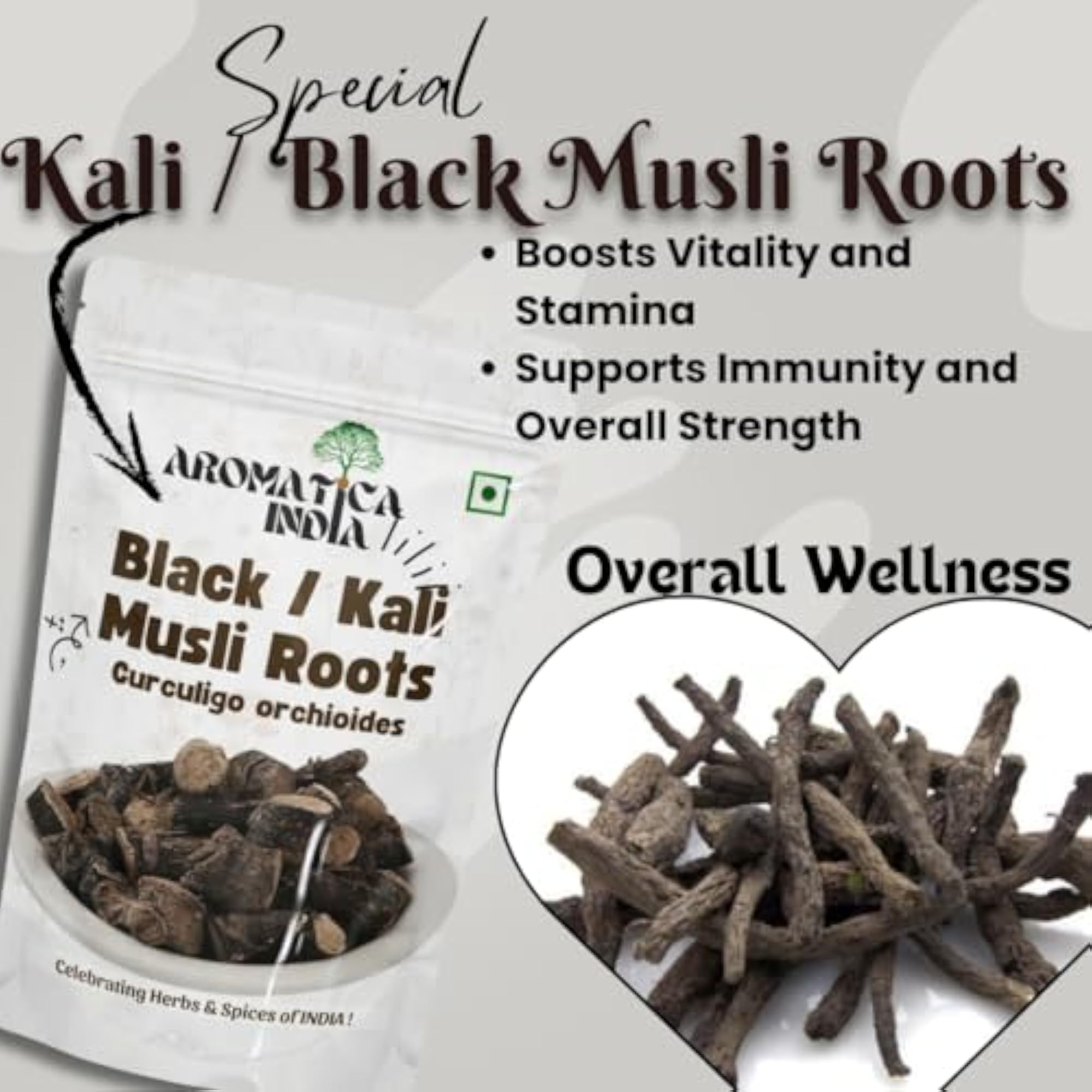 Aromatica Kali Musli, 100% Pure Ayurvedic Herb for Vitality