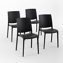 SIEDITI FUORI E DENTRO Carmen Resin Chairs with Fibreglass (4, Anthracite)