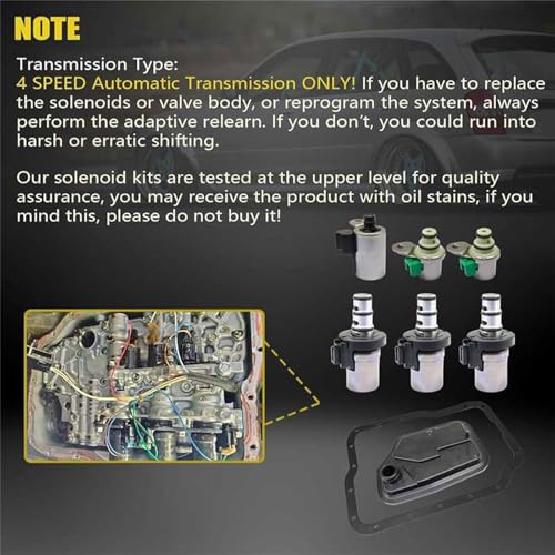 Image of SecosAutoparts 4F27E Transmission Shift Solenoid & Filter Kit, Fit for Mazda Protege 3 5 6 1999-2010, Compatible with Ford Focus Transit Connect 2000-2013, Replace# XS4Z7A098AB FN01-21-500 4F27E