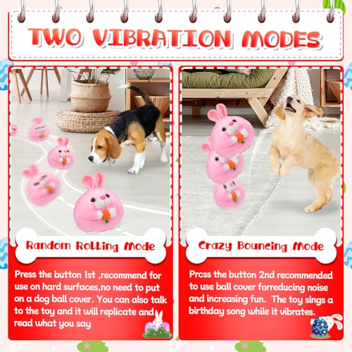 xinrongda Interaktives Hundespielzeug, Bewegendes Hundespielzeug Ball Elektrisch, Interaktiver Spielball für Hunde, Magic Ball mit Klang und Hüpferei, Haustier Hunde Trainingsball für Ostergeschenke