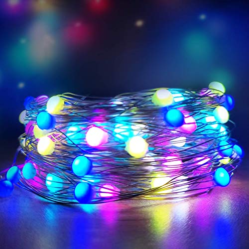 Image of One94Store Plastic Smart Led Light Fairy Strip 5 Meter - Music Sync, 16M Colors, Adjustable Brightness For Car, Home, Holidays (50 Led, Usb Powered)