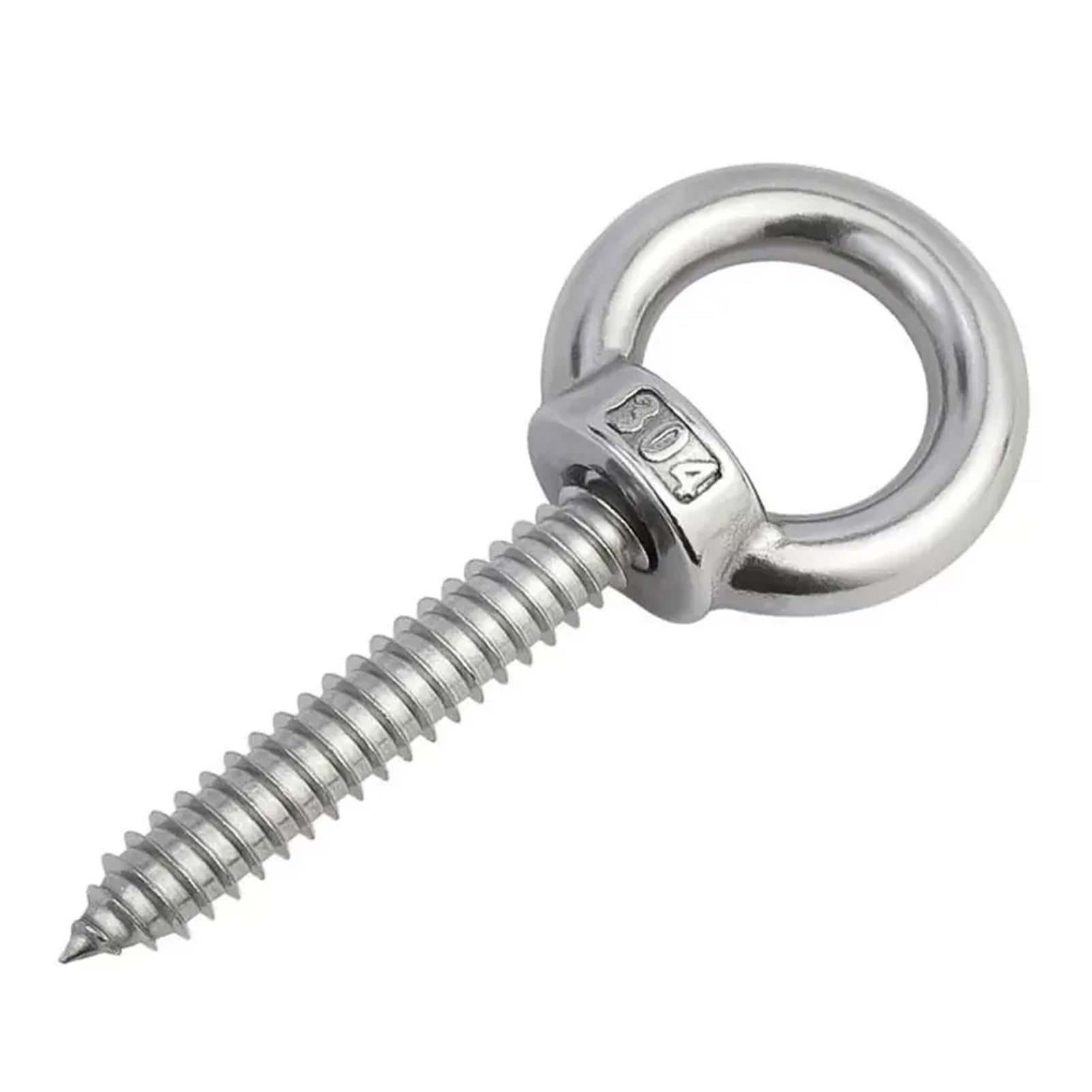 1/2 pezzi M4 M5 M6 M8 304 Viti autofilettanti con ganci ad anello rotondi in acciaio inossidabile con occhiello di pecora autoperforante Bullone for legno(M4X16-2pcs)
