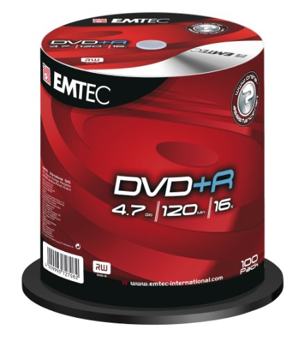 Emtec EKOVPR4710016CB DVD+R Rohlinge (16x Speed, 4,7GB, 100er Cake Box) Cover