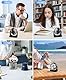 PALATALA Tischventilator, Mini Ventilator, USB Ventilator mit 3 Geschwindigkeiten und 360° Drehung, Wiederaufladbar, Tragbarer Kleiner Ventilator für Schlafzimmer Zuhause Büro Ventilator Leise