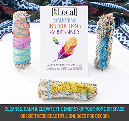 image for JL Local Fire Flowers Sage Smudge Sticks - Sage Bundles - White Sage w