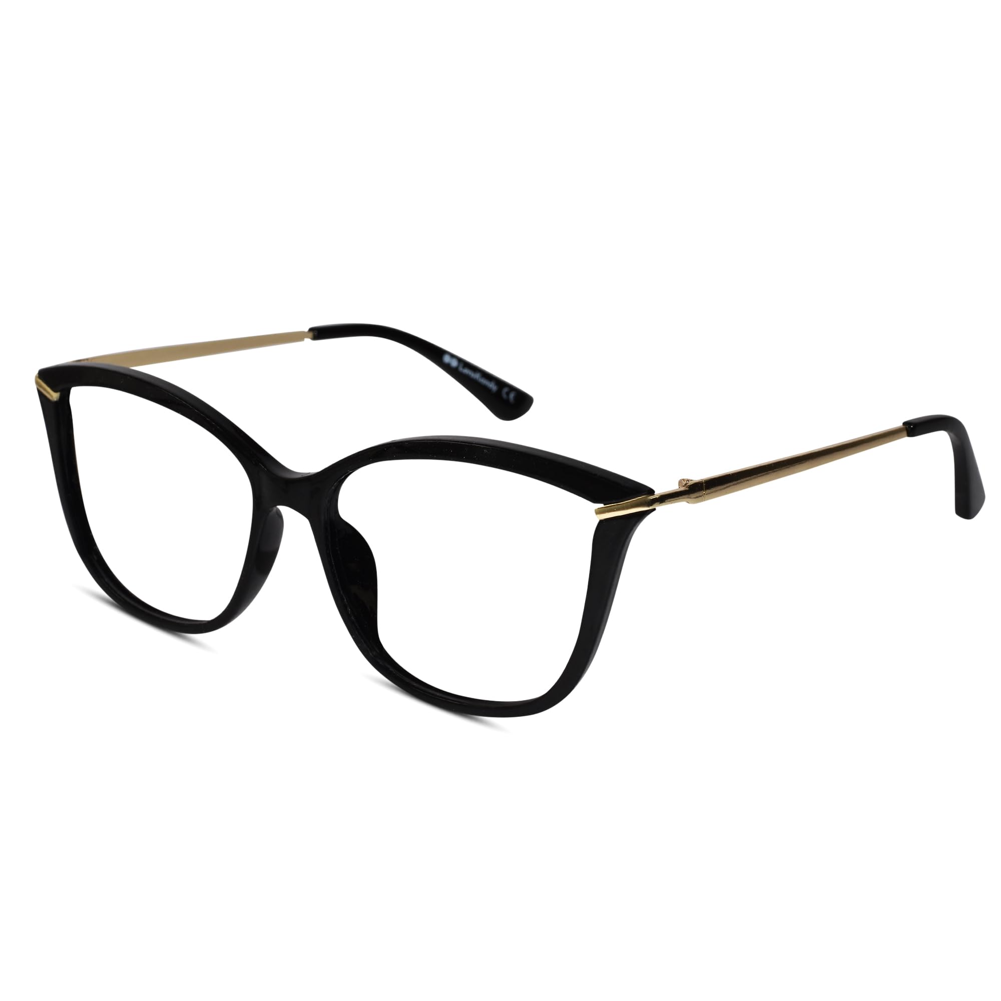 LensKandy Cat Eye Zero Power Blue Cut Computer Glasses for Women | Antiglare | UV Protection Specs | Medium | 2036 | Black (B0C85ZLPD7) Amazon Price History, Amazon Price Tracker