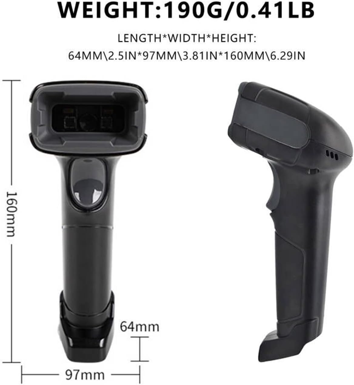 LENVII F510 Barcode Scanner demonstrating anti-fall feature
