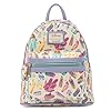 Loungefly Disney Crystal Sidekicks All Over Print Womens Double Strap Shoulder Bag Purse