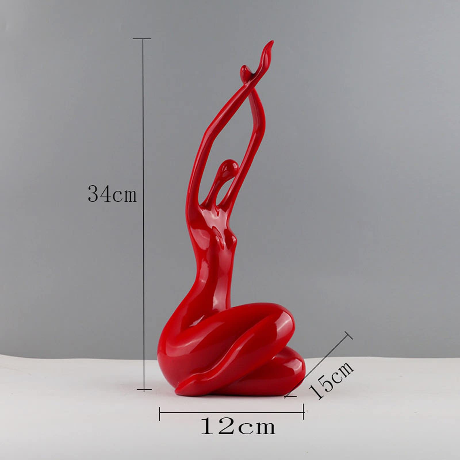 Skulpturen Statuen Nackte Frau Moderne Kunst Körper Skulptur, Abstrakte Kunst Minimalismus Statue Harz Figur Charakter Handarbeit Zubehör Dekoration,Schwarz,D