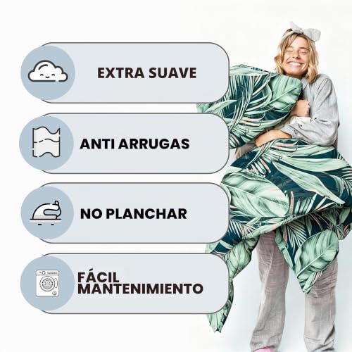 Edredón lavable en lavadora de microfibra suave reversible para abrigarse en invierno 6