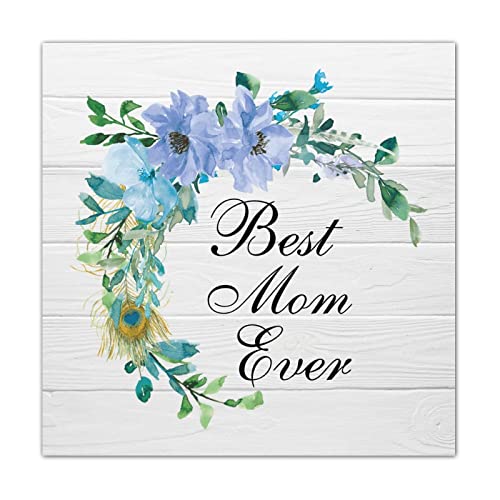 Panneau mural en bois Best Mom Ever cadeau de fête des mères originale