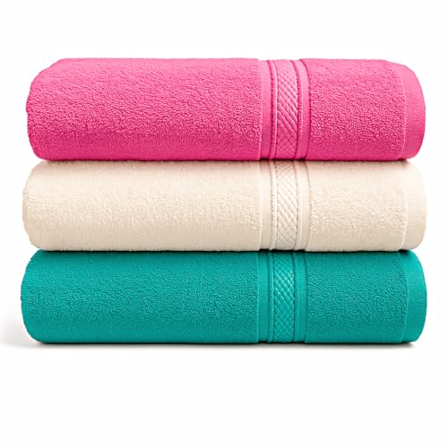 kidparadise Serviette De Bain 70x140 - Lot 3 Serviettes De Bain Coton (Fruité)