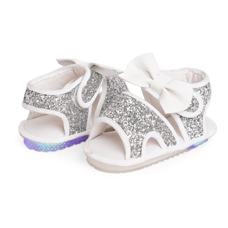 CHIU Kids LED Light Sandal with Chu Chu Music Sound & Zari Style Material for Baby Girls 7 51+uZvdwFpL