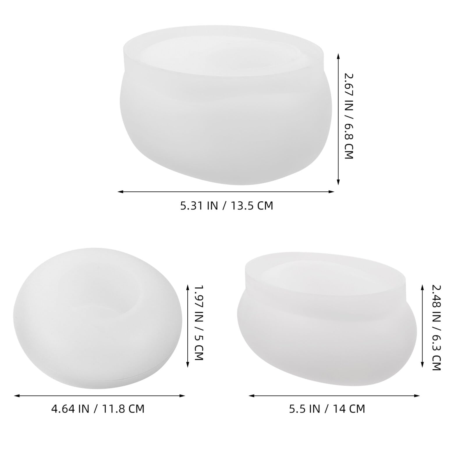 Stampo in Silicone per Candele Portacandela Fai da Te 3 Pezzi