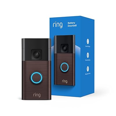 Ring Battery Doorbell (newest model), Home or business security with Head-to-Toe video, Live View with Two-Way Talk, and Motion Detection & Alerts, 2-pack, Venetian Bronze