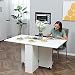 Outsunny HOMCOM Mesa Plegable de Madera con Ruedas Comedor Auxiliar Cocina Escritorio...