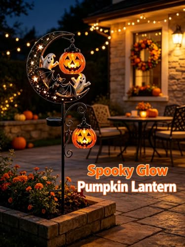 ChayWillow Halloween Moon Pumpkin Solar Stake Light - image 9