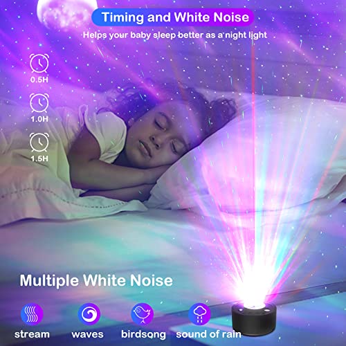Star Projector Night Light, Starry Light Projector With Moon & White Noise & Remote Timer, 14 Colors Led Night Lights For Kids, Valentine's Day Gift For Adults, Galaxy Projector For Bedroom Decor #TOP3