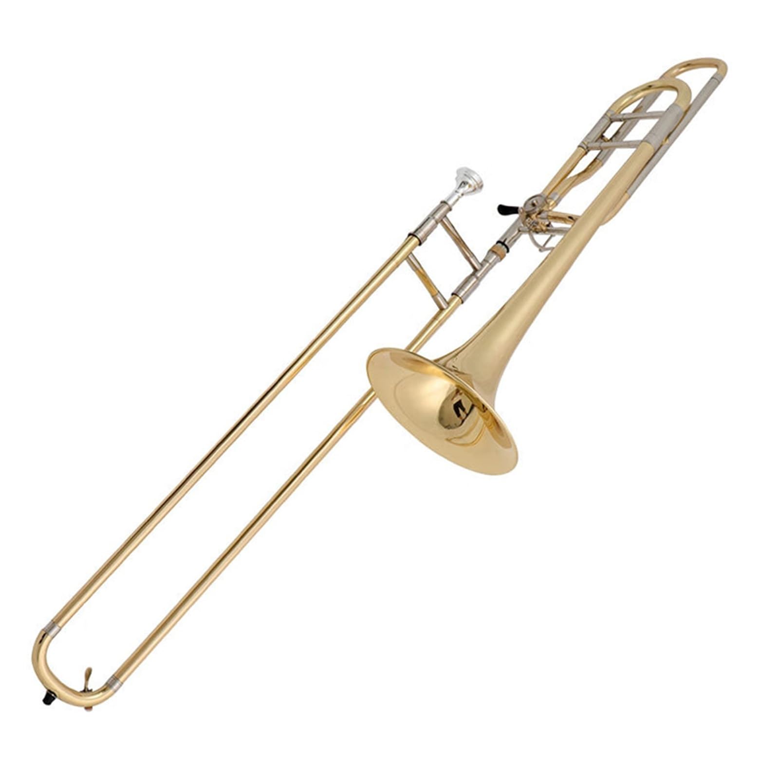 Puzon Profesjonalny lakierowany złoty tenorowy puzon B dur instrument dęty