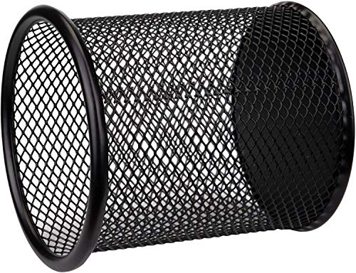 Nicunom 12 Pack Metal Pen Holder Wire Mesh Pen Cup Pencil Holder Pencil Cup for Desk Office Pen Organizer, Black - Image 5