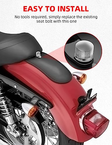 Kit boulon et écrou de selle chromé pour Harley Davidson 1996-2023