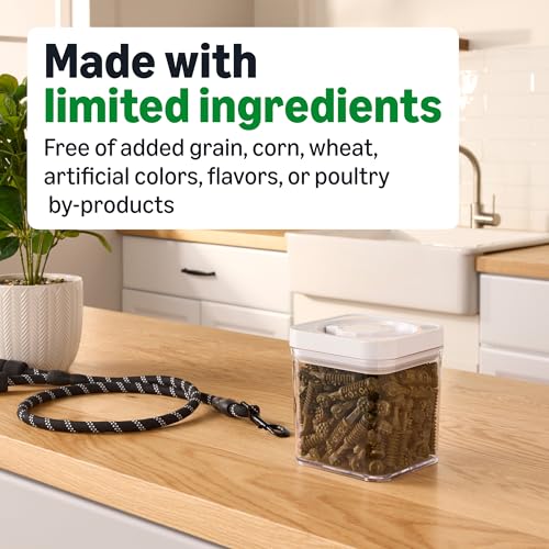 Image of Amazon Basics Dental Dog Treats to Help Clean Teeth & Freshen Breath - Tiny (5-15 lbs), Unflavored (Previously Wag) (Pack of 2)