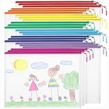 24pcs Mesh Zipper Pouch Bags Puzzle Storage Bags, A4 13x9 Inches Large Reusable Zipper Pouches for Classroom Organizing Board Game Home Organization