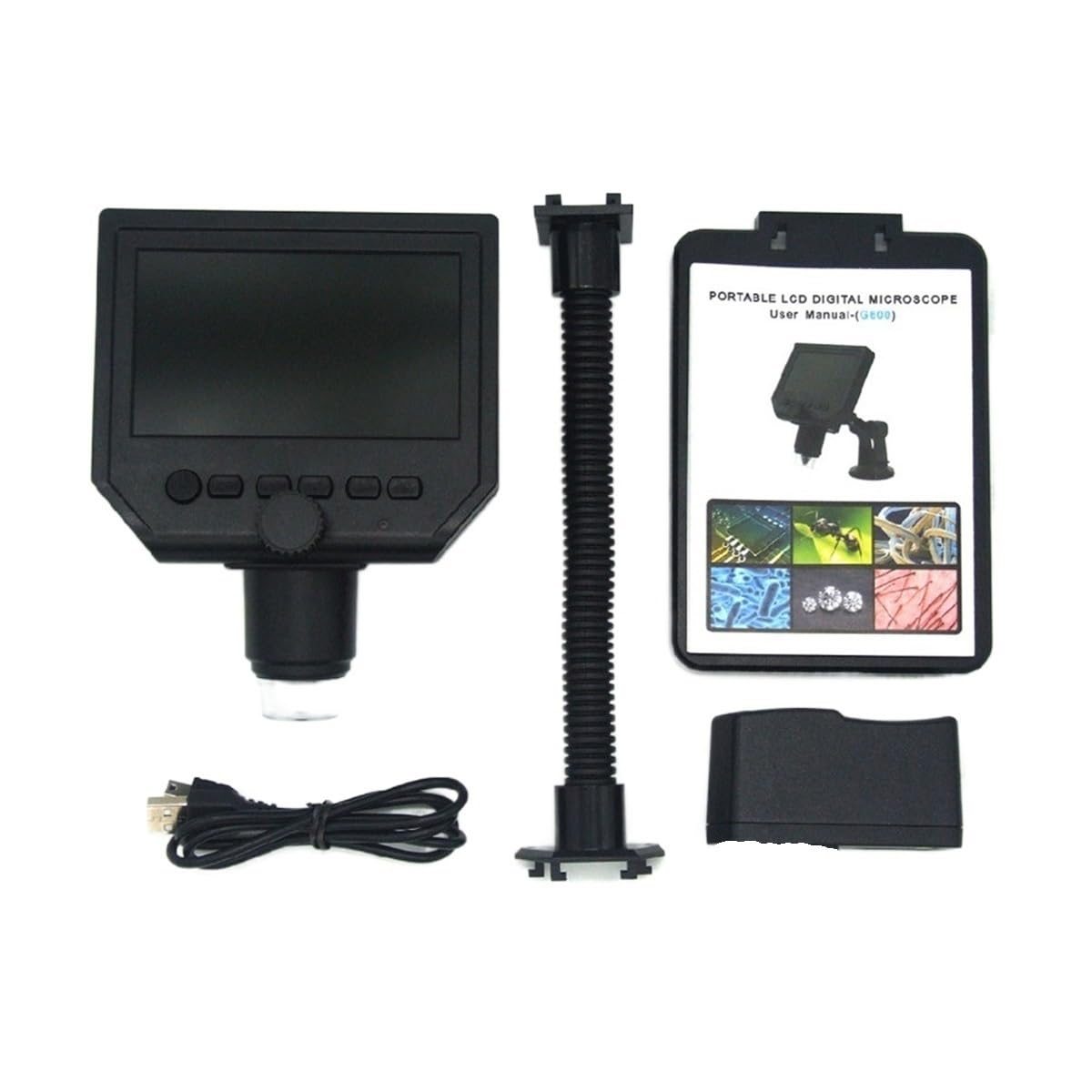 Zestaw akcesoriów do mikroskopów G600 600x 4,3-calowy mikroskop elektroniczny HD LCD Elektroniczny mikroskop elektroniczny Pokaż szkiełka mikroskopowe
