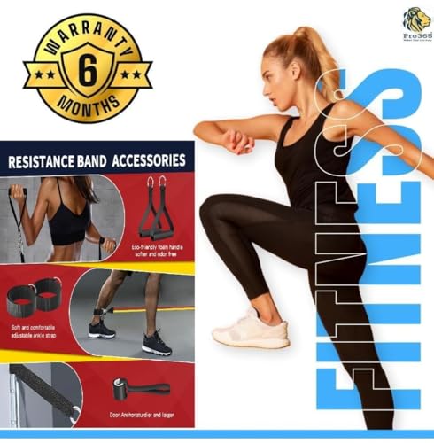Image of PRO365 11 in 1 Resistance Band Kit for Home Exercises, Stretching, Toning Tube Kit with Foam Handles, Door Anchor (Ankle Strap, Carrying Bag, Exercise Manual Included)