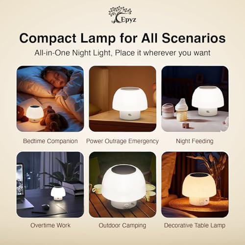 Image of Epyz Solar Table Lamp Rechargeable Outdoor Solar Lamps for Patio Waterproof, Dimmable Warm White and RGB LED Patio Lamp for Outside Terrace (Pack of 4)
