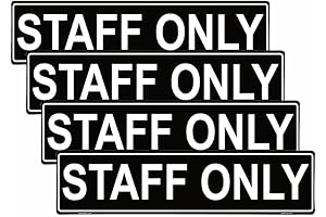 Staff-Only Door Signs: Control Access with Self-Adhesive Vinyl Stickers