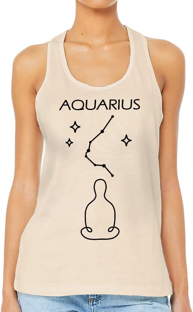 Aquarius Design Women's Racerback Tank - Graphic Tank Top - Art Workout Tank