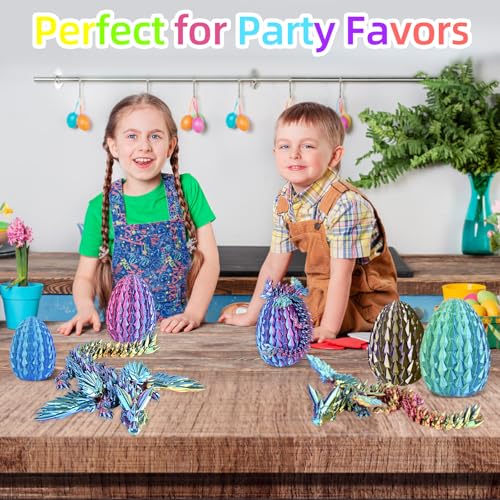 3D Printed Dragon Egg - Crystal Dragon Articulated Fidget Toys for Home Office Decor - Stocking Stuffer, Easter Eges, Surprise Eggs, Collectible Gift for Kids & Adults - Fidget Desk Toy for Kids — view 5
