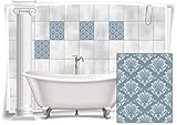 Kacheldekor Medianlux Fliesenaufkleber Fliesen Aufkleber Vintage Nostalgie Retro Shabby Chic Alt Küche Bad WC Deko, 12 Stück, 20x25cm m14m22h-74587