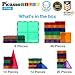 PicassoTiles 100 Piece Set 100pcs Magnet Building Tiles Clear Magnetic 3D Building Blocks Construction Playboards, Creativity Beyond Imagination, Inspirational, Recreational, Educational Conventional