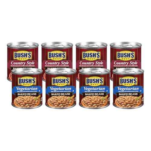 Image of Bush's Best Baked Beans, Vegetarian & Country Style, 4 Each, 8.3 Oz (Variety Pack)