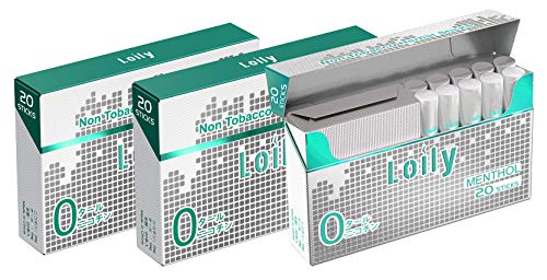 【gippro】Loily 電子タバコ ヒートスティック フレーバー 加熱式 互換機 禁煙サポート メンソール 20本入3箱セット