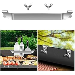 Sartenes Top Chef Soporte para utensilios de barbacoa de acero inoxidable, para Blackstone Camp Chef Flat Top Griddle y otras sartenes (L)