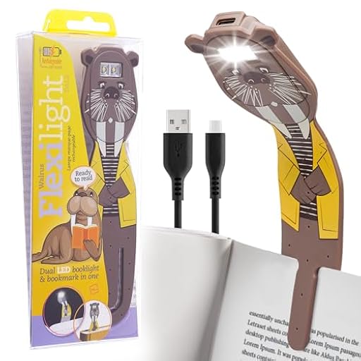 Luz de Lectura Recargable Flexilight | Marcador y Luz de Lectura 2 en 1 | Lámpara LED con Clip | Luz de Libro para Leer para Niños, Adultos | Accesorios Libros | Regalo Lectores | Ya disponible en tu tienda friki favorita! En mundofriki.es!