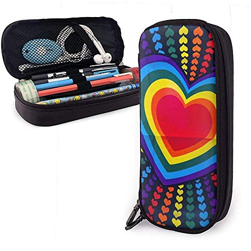 Preisvergleich Produktbild Liebevolle herzförmige Lollipop PU Leder Federmäppchen, Federbeutel, Schreibwaren Veranstalter 20 * 9 * 4 cm (8 x 3,5 x 1,5 Zoll)