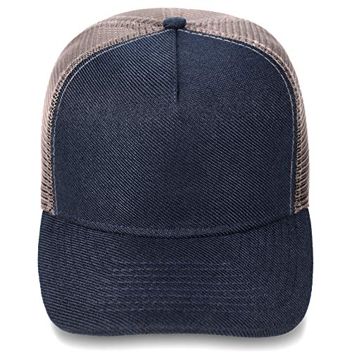 Boné MXC BRASIL Snapback Aba Curva Tela Telinha Redinha Liso Tamanho:Único;Cor:Cinza/Azul