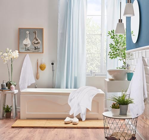 Image of Utopia Towels Set, 16 Bath Towels, 16 Hand Towels, and 32 Washcloths, 600 GSM Ring Spun Cotton Highly Absorbent Towels for Bathroom, Shower Towel, (Pack of 64) (White)