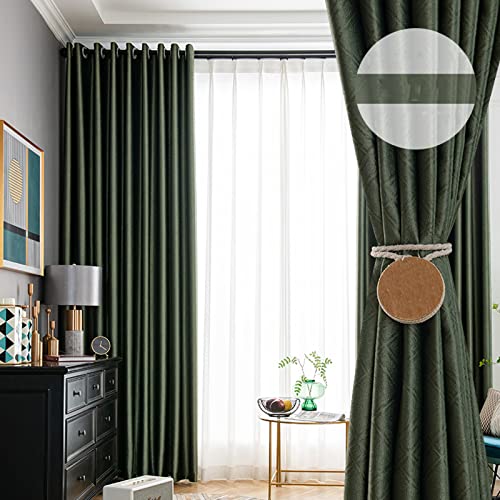 1 Panneaux Occultant Rideaux, Thermique Isolan Rideaux Texture Rhombique Design Anti Bruit avec Oeillets Rideaux pour Moderne Salon Et Chambre,1,W3.5 x H2.7m