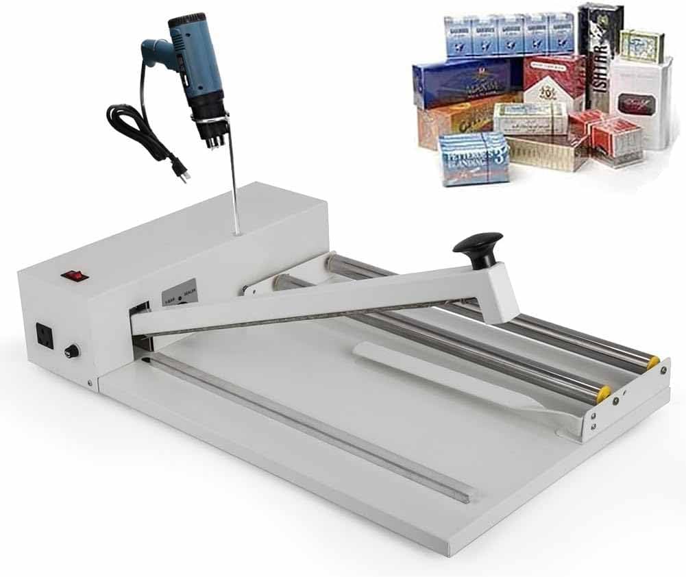 2 in 1 Shrink Wrap Sealer & Hand Wrapping Machine with 1800W Heat Gun, 45cm Shrink Film for Packaging, Ideal for Home & Business Use, Efficient Heat Shrink Tool